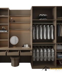 Tủ quần áo 3 buồng có bàn trang điểm màu 217LU, thiết kế hiện đại tiện nghi, phù hợp phòng ngủ gia đình.