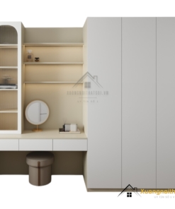 Tủ quần áo 3 buồng kết hợp bàn trang điểm màu 220MM tại Hà Nội, thiết kế hiện đại, tiện nghi, tối ưu không gian sống.