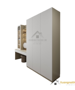 Tủ quần áo 3 buồng kết hợp bàn trang điểm màu 220MM tại Hà Nội, thiết kế tiện lợi, tiết kiệm không gian sống hiện đại.