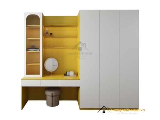 Tủ Quần Áo 3 Buồng Kết Hợp Bàn Trang Điểm Màu 030PL (1)