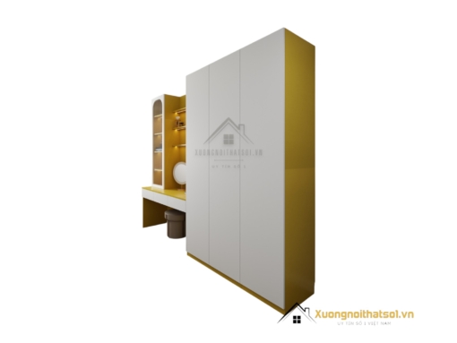 Tủ Quần Áo 3 Buồng Kết Hợp Bàn Trang Điểm Màu 030PL (3)