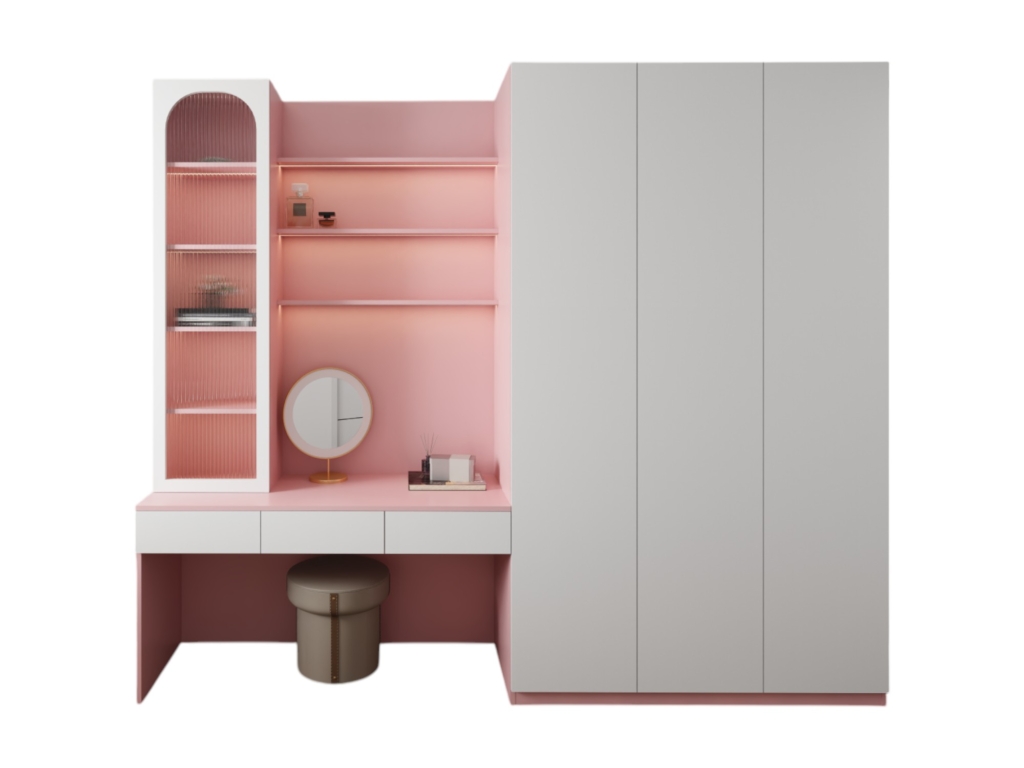 Tủ Quần Áo 3 Buồng MDF Kết Hợp Bàn Trang Điểm Màu 021T (8)
