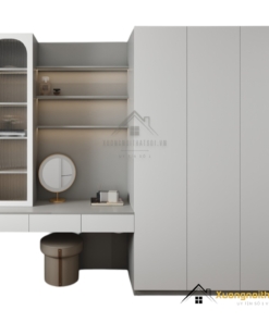 Tủ Quần Áo 3 Cánh Cửa Mở Kết Hợp Bàn Trang Điểm Màu 203LU (3)