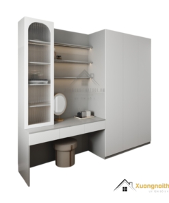 Tủ quần áo 3 cánh cửa mở kết hợp bàn trang điểm màu 203LU sang trọng và tiện nghi