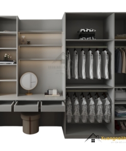 Tủ quần áo 3 cánh cửa mở kết hợp bàn trang điểm màu 203LU hiện đại tiện dụng, thiết kế thông minh tiết kiệm không gian.
