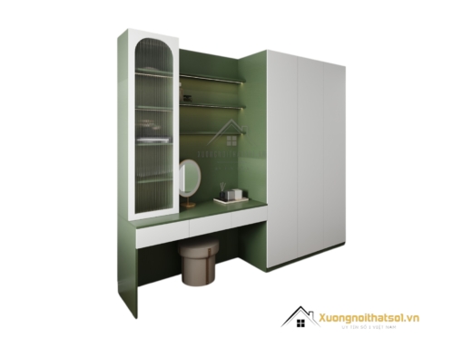 Tủ quần áo 3 cánh cửa mở kết hợp bàn trang điểm màu 216ZN hiện đại, tiện nghi, phù hợp mọi không gian phòng ngủ