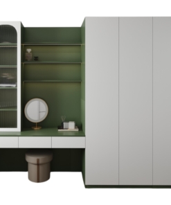 Tủ quần áo 3 cánh cửa mở kết hợp bàn trang điểm màu 216ZN hiện đại, tiện lợi, tiết kiệm không gian cho phòng ngủ nhỏ.