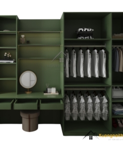 Tủ quần áo 3 cánh cửa mở kết hợp bàn trang điểm màu 216ZN hiện đại, tiện lợi, tiết kiệm không gian cho phòng ngủ nhỏ.