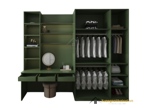 Tủ quần áo 3 cánh cửa mở kết hợp bàn trang điểm màu 216ZN hiện đại, tiện lợi, tiết kiệm không gian cho phòng ngủ nhỏ.