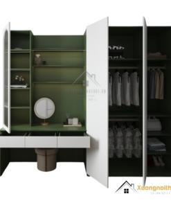 Tủ quần áo 3 cánh cửa mở kết hợp bàn trang điểm màu 216ZN hiện đại, tiện lợi, tiết kiệm không gian cho phòng ngủ.
