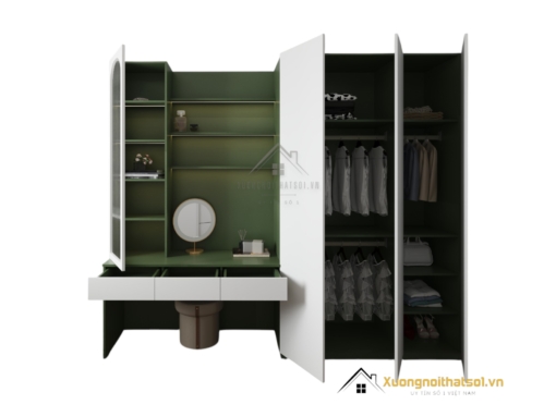 Tủ quần áo 3 cánh cửa mở kết hợp bàn trang điểm màu 216ZN hiện đại, tiện lợi, tiết kiệm không gian cho phòng ngủ.