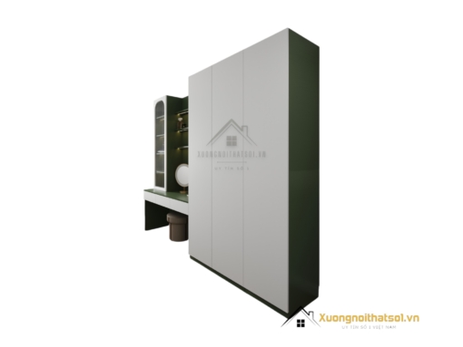 Tủ quần áo 3 cánh cửa mở kết hợp bàn trang điểm màu 216ZN hiện đại, tiện lợi, tiết kiệm không gian.