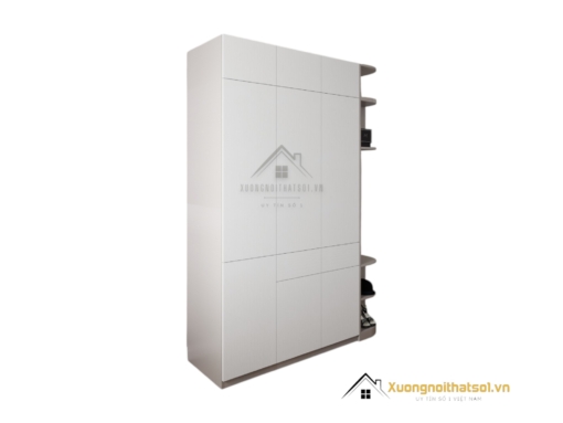 Tủ quần áo 3 cánh mở màu 217LU bo cong góc hiện đại kích thước 1m6