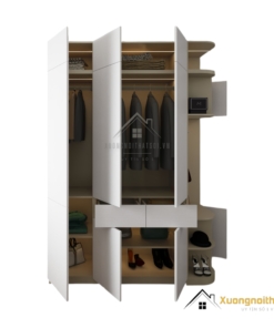 Tủ Quần Áo 3 Cánh Mở Gỗ Bo Cong Góc Hà Nội Màu 220MM (10)