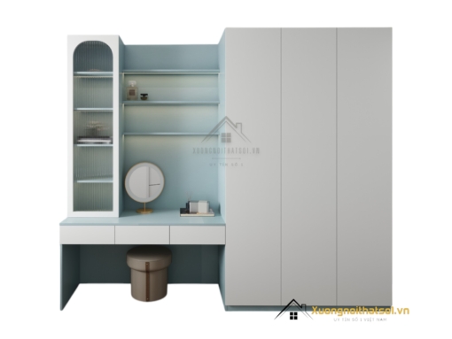 Tủ quần áo 3 cánh mở kết hợp bàn phấn gỗ công nghiệp hiện đại tại Hà Nội, mẫu mã tiện nghi và sang trọng. Tủ quần áo 3 cánh mở tích hợp bàn phấn, thiết kế hiện đại phù hợp mọi không gian phòng ngủ. Tủ quần áo 3 cánh kết hợp bàn phấn tiện lợi, chất liệu gỗ công nghiệp cao cấp, phù hợp nhà phố, chung cư tại Hà Nội. \#tuquanao #tuquanao3canh #tuquanaohanoi #banphan #noithathientai #tuquanaogoketbanphan Thiết kế thông minh, kết hợp tiện ích giữa tủ quần áo và bàn phấn giúp tối ưu không gian sống, phù hợp với phong cách nội thất hiện đại.
