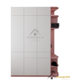 Tủ Quần Áo 3 Cánh Mở MDF Bo Cong Góc Màu 021T (1)