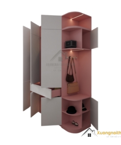 Tủ quần áo 3 cánh mở MDF bo cong góc màu 021T thiết kế hiện đại, tiện dụng, phù hợp mọi không gian sống.