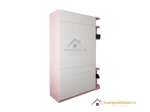 Tủ quần áo 3 cánh mở MDF bo cong góc màu 021T
