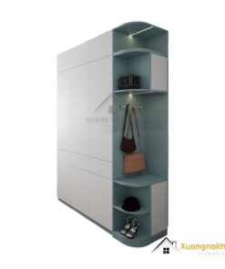 Tủ quần áo 3 cánh mở xanh Thái bo cong góc hiện đại màu 212ZN, thiết kế tiện dụng và sang trọng.