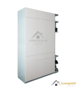 Tủ quần áo 3 cánh mở màu xanh Thái, bo cong góc, mã 212ZN, kiểu dáng hiện đại, tiết kiệm không gian.