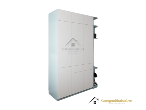 Tủ quần áo 3 cánh mở màu xanh Thái, bo cong góc, mã 212ZN, kiểu dáng hiện đại, tiết kiệm không gian.