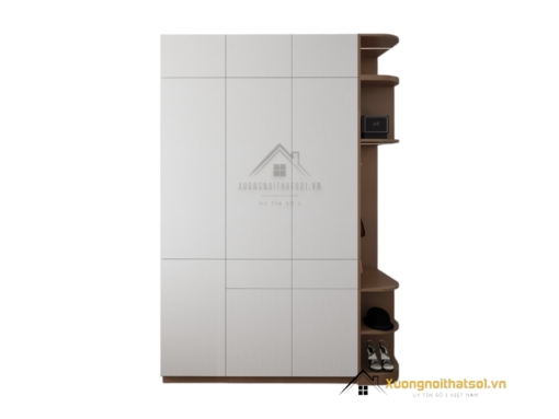 Tủ quần áo 3 cửa mở bo cong góc hiện đại màu 216ZN kích thước 1m6, thiết kế tiện nghi và tiết kiệm không gian.