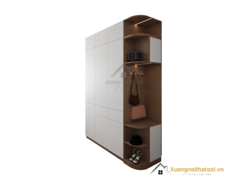 Tủ quần áo 3 cửa mở bo cong góc 1m6 màu 216ZN, thiết kế sang trọng, tiện ích và phù hợp cho mọi không gian. Chất liệu gỗ cao cấp, bền đẹp, dễ dàng lau chùi.