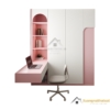 Tủ quần áo 4 buồng cánh mở MDF kết hợp bàn làm việc màu 021T hiện đại, tiện lợi và tiết kiệm không gian.