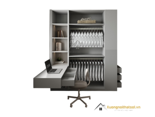 Tủ quần áo 4 buồng cửa mở kết hợp bàn làm việc màu 203LU mang đến không gian lưu trữ rộng rãi và tiện ích cho phòng ngủ, phòng làm việc hoặc không gian sinh hoạt. Với thiết kế hiện đại, chất liệu chắc chắn, sản phẩm này sẽ là lựa chọn lý tưởng cho gia đình hoặc văn phòng.