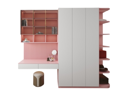 Tủ Quần Áo 4 Buồng MDF Kết Hợp Bàn Học Màu 021T (12)