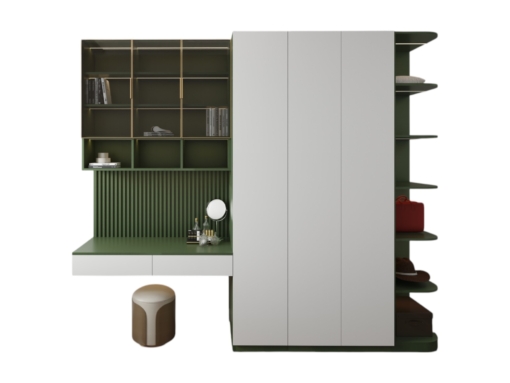 Tủ quần áo 4 cánh cửa mở kết hợp bàn học màu 216ZN hiện đại, tiện lợi, tiết kiệm không gian