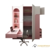 Tủ Quần Áo 4 Cánh Mở MDF Kết Hợp Bàn Học Màu 021T (2)