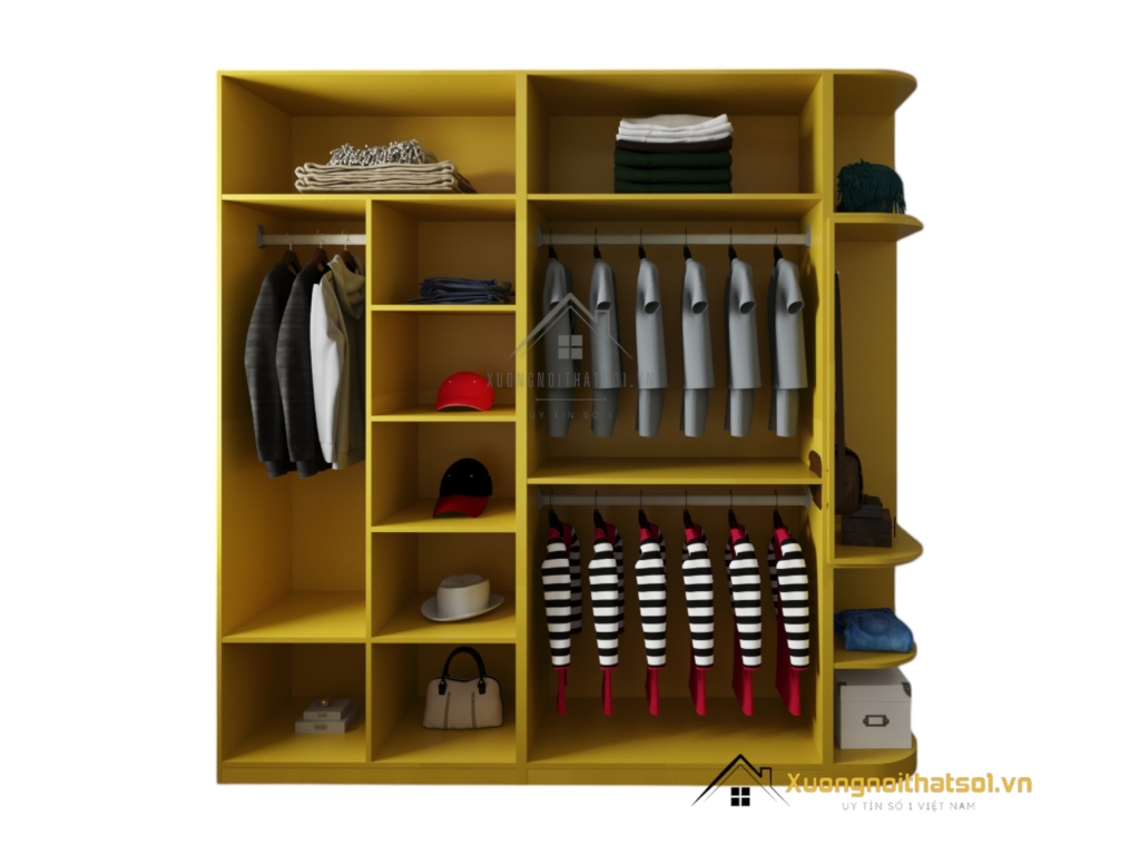 Tủ Quần Áo Bo Cạnh Màu 030PL (10)