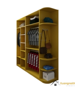 Tủ quần áo bo cạnh màu gỗ 030PL hiện đại, tiện nghi, phù hợp mọi không gian sống