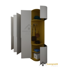 Tủ quần áo bo cạnh màu 030PL thiết kế hiện đại, phù hợp không gian sống tối giản.