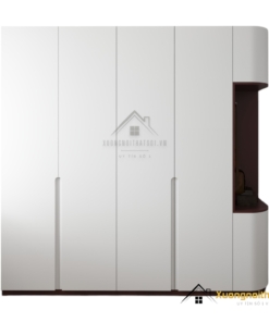 Tủ quần áo bo cong chung cư đẹp màu 219ZN hiện đại, tiết kiệm không gian, phù hợp nội thất căn hộ nhỏ.