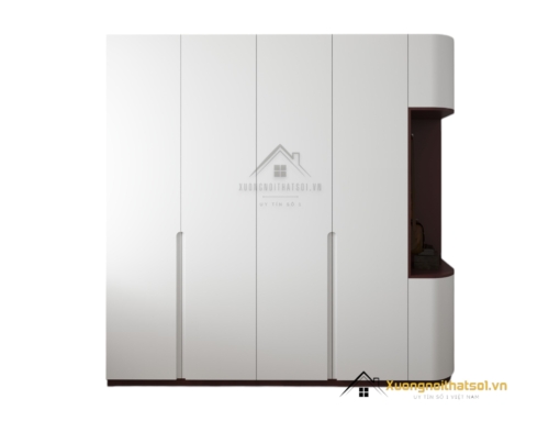 Tủ quần áo bo cong chung cư đẹp màu 219ZN hiện đại, tiết kiệm không gian, phù hợp nội thất căn hộ nhỏ.