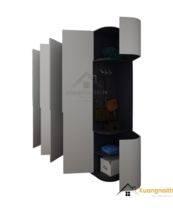 Tủ quần áo bo góc hiện đại màu trắng 200T thiết kế sang trọng phù hợp mọi không gian sống