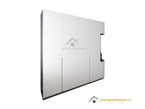Tủ quần áo bo góc hiện đại màu 200T, thiết kế tinh tế phù hợp nhiều không gian nội thất