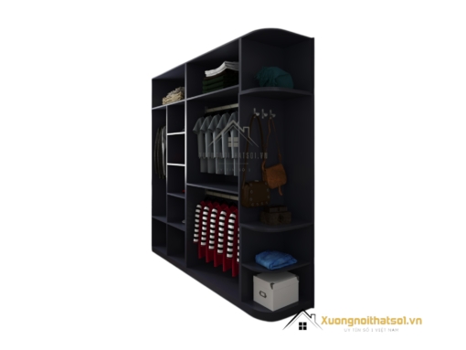 Tủ quần áo bo góc màu gỗ tự nhiên hiện đại, mẫu 200T, thiết kế tinh tế, tiết kiệm không gian, phù hợp mọi phòng ngủ