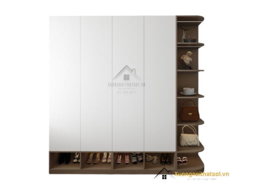 Tủ quần áo bo góc tròn màu 217LU, tủ quần áo thiết kế hiện đại, tủ quần áo đẹp và tiện dụng, tủ quần áo cao cấp, tủ quần áo phòng ngủ sang trọng, chất liệu gỗ bền đẹp.