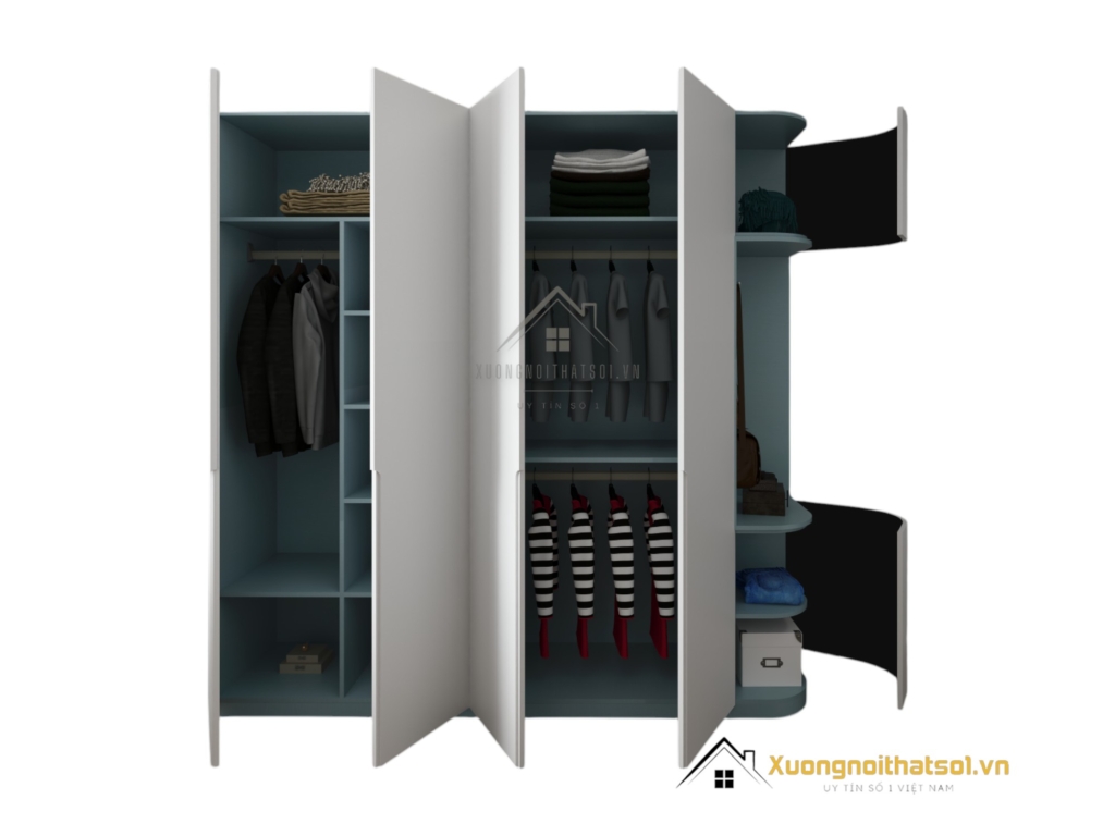 Tủ quần áo cánh mở bo cong màu 212ZN hiện đại, sang trọng với thiết kế bo cong tinh tế, phù hợp mọi không gian sống.