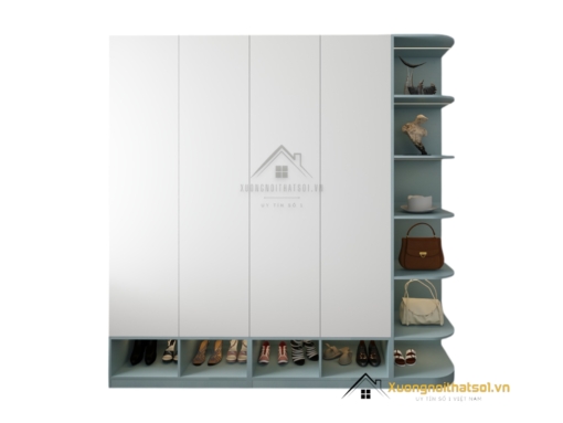 Tủ quần áo cánh mở bo góc cong màu 212ZN hiện đại và tiện nghi