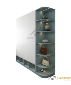 Tủ quần áo cánh mở bo góc cong màu 212ZN thiết kế hiện đại, tiện nghi, phù hợp mọi không gian sống