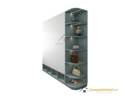 Tủ quần áo cánh mở bo góc cong màu 212ZN thiết kế hiện đại, tiện nghi, phù hợp mọi không gian sống
