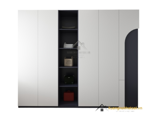 Tủ quần áo cánh mở gỗ công nghiệp hiện đại cho chung cư, màu 200T sang trọng