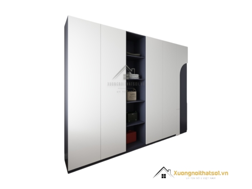 Tủ quần áo cánh mở gỗ công nghiệp màu 200T thiết kế cho căn hộ chung cư hiện đại