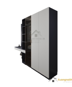 Tủ quần áo cánh mở kết hợp bàn phấn có đèn LED hiện đại tại Hà Nội, mẫu 200T sang trọng, tiện nghi.