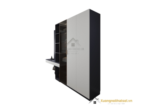 Tủ quần áo cánh mở kết hợp bàn phấn có đèn LED hiện đại tại Hà Nội, mẫu 200T sang trọng, tiện nghi.