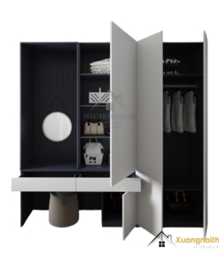 Tủ quần áo cánh mở kết hợp bàn trang điểm hiện đại tại Hà Nội, mẫu 200T (10) sang trọng, tiện nghi cho phòng ngủ.